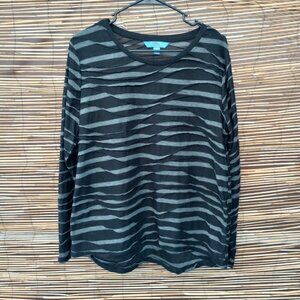 Vera Wang Simply Vera Black & Gray Top - XL